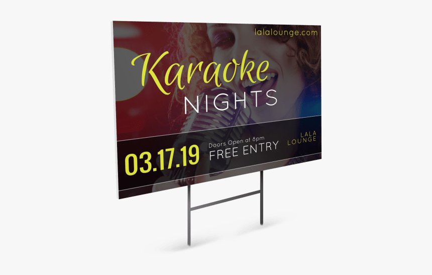 Karaoke Night Yard Sign Template Preview - Banner, HD Png Download, Free Download