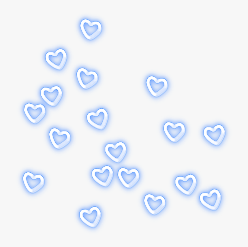 #mq #blue #heart #hearts #neon - Transparent Blue Tumblr Stickers, HD ...