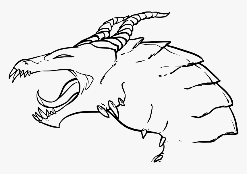 Dragon Line Art, HD Png Download, Free Download