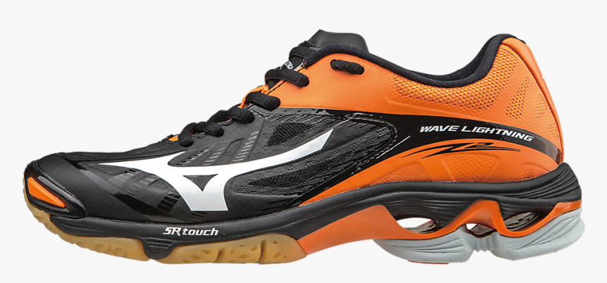 mizuno volleyball shoes black and orange