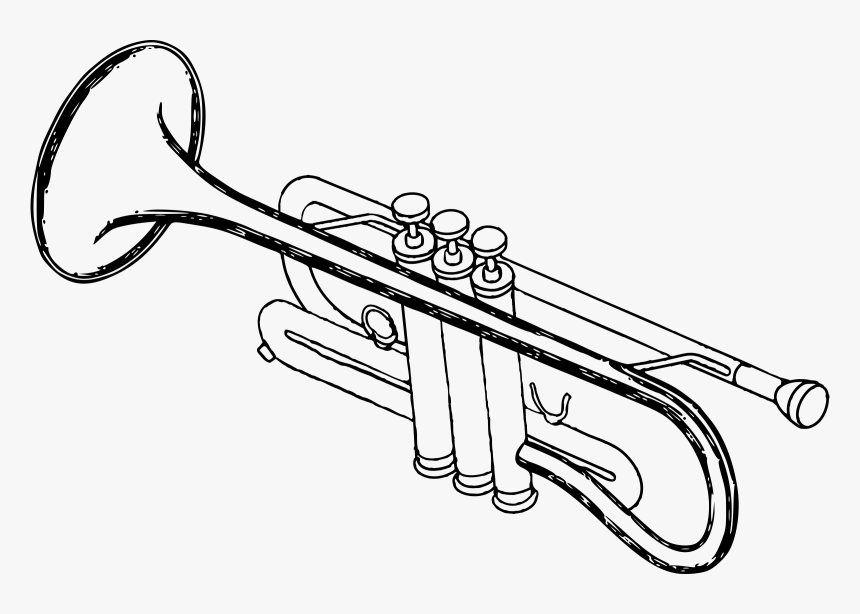 Trumpet Clip Art - Trumpets Black And White, HD Png Download, Free Download