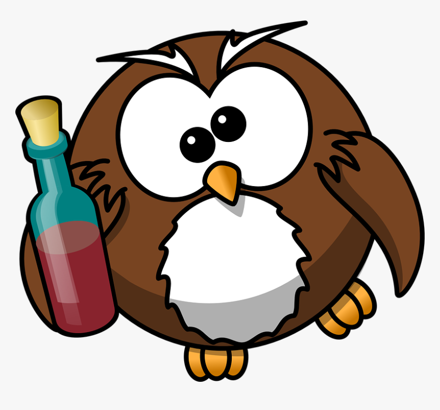 Lechuza, Borracho, Alcohol, Animales, Cerveza, Ave - Drunk Clipart, HD Png Download, Free Download