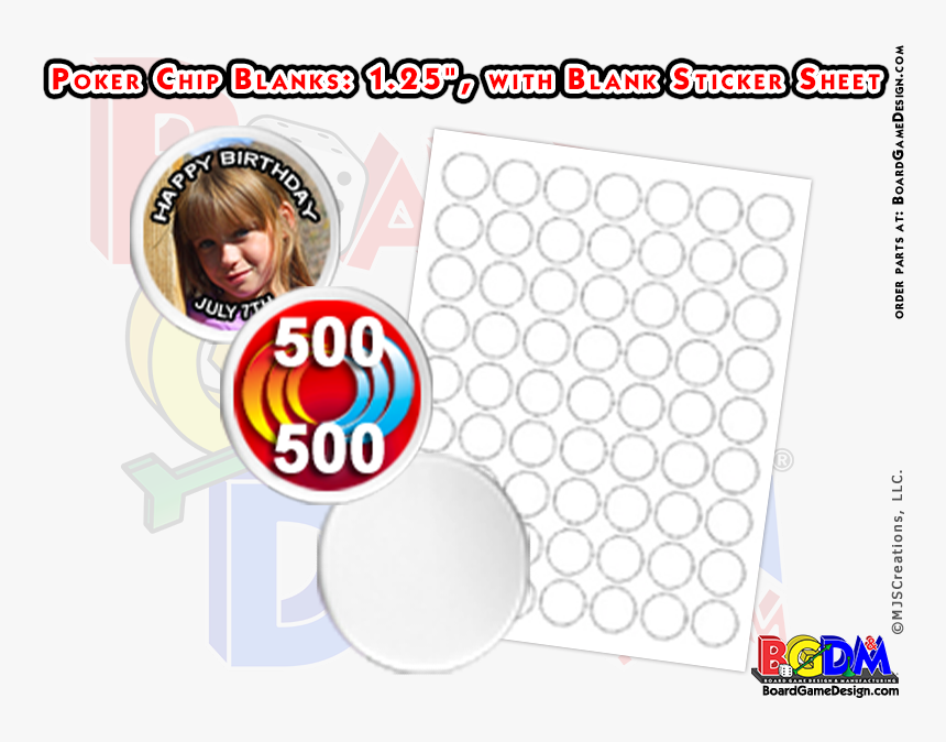 Blank Poker Chips - Board Game, HD Png Download, Free Download