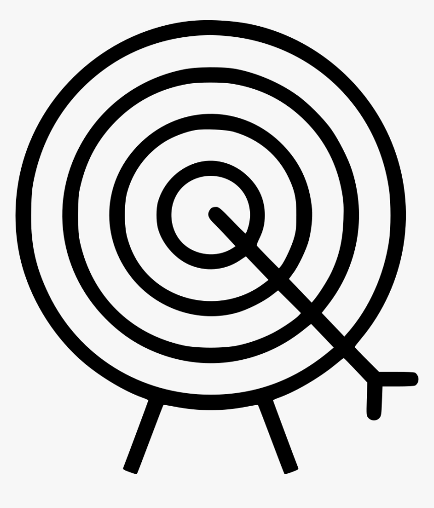 Target Bullseye Bow Arrow Fun Archery Comments - Archery Target Drawing Png, Transparent Png, Free Download