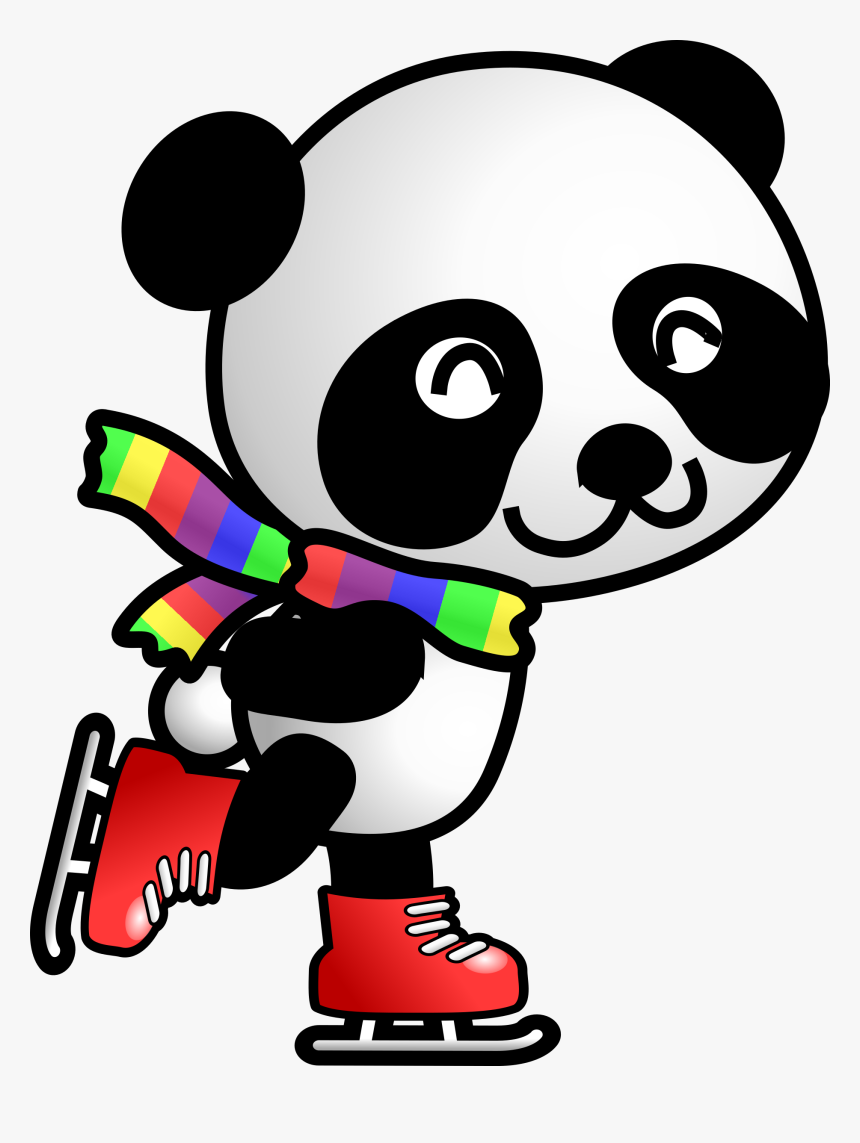 Panda Big Image Png - Panda Skating Clipart, Transparent Png, Free Download