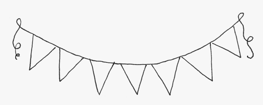 Transparent Png White Banner - Bunting Clipart Black And White, Png Download, Free Download