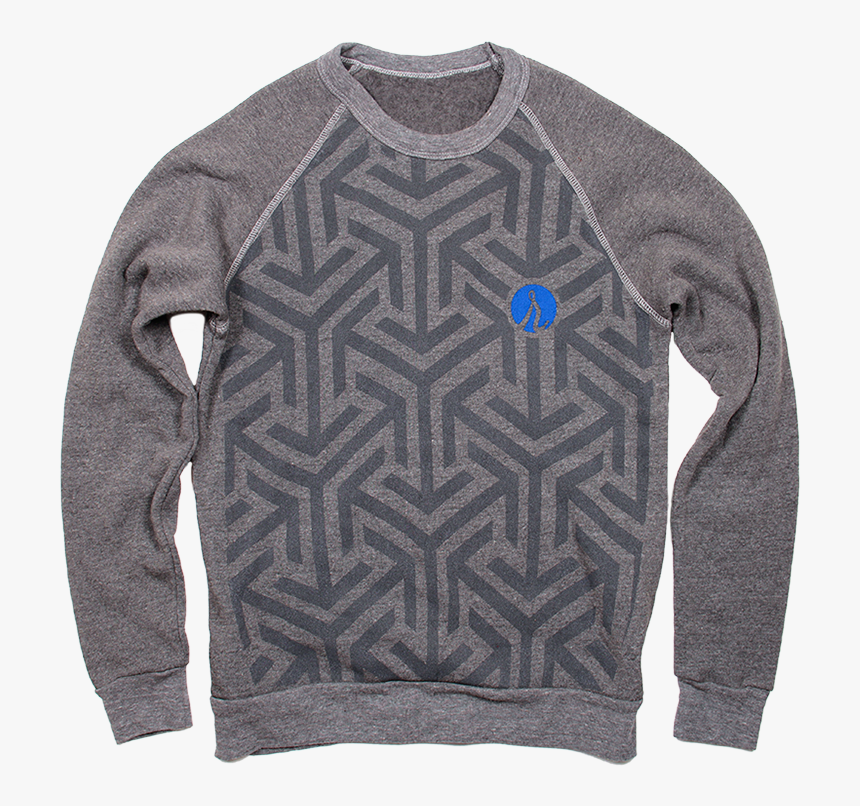 Pattern Sweatshirt In Royal Blue And Cool Grey On Premium - Sweater, HD Png Download, Free Download