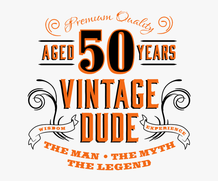 50th Vintage Dude - Illustration, HD Png Download, Free Download