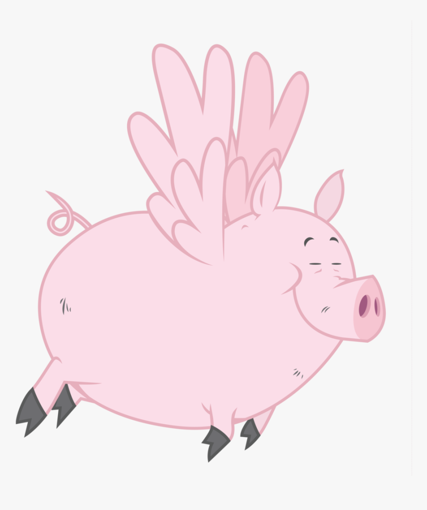 Pig With Wings Png - Flying Pig No Background, Transparent Png, Free Download