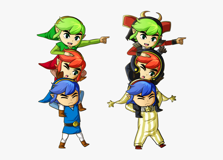 Triforce Heroes By Icy Snowflakes - Link And The Triforce Hero, HD Png Download, Free Download