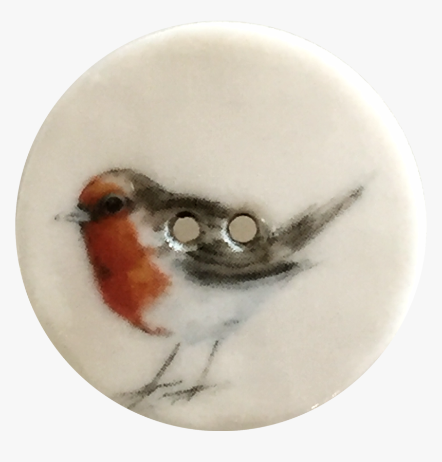 Robin Porcelain Bird Button - European Robin, HD Png Download, Free Download