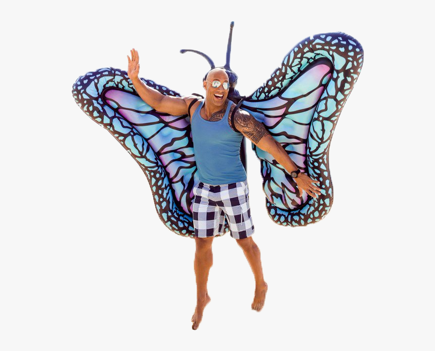 Dwayne Johnson Butterfly, HD Png Download, Free Download