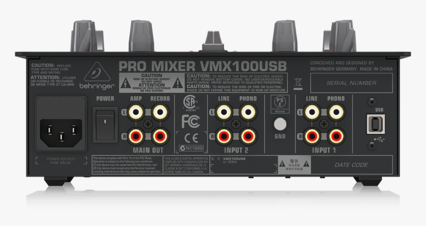 Behringer Vmx100usb Professional 2-channel Dj Mixer - Behringer Vmx 200 Usb, HD Png Download, Free Download