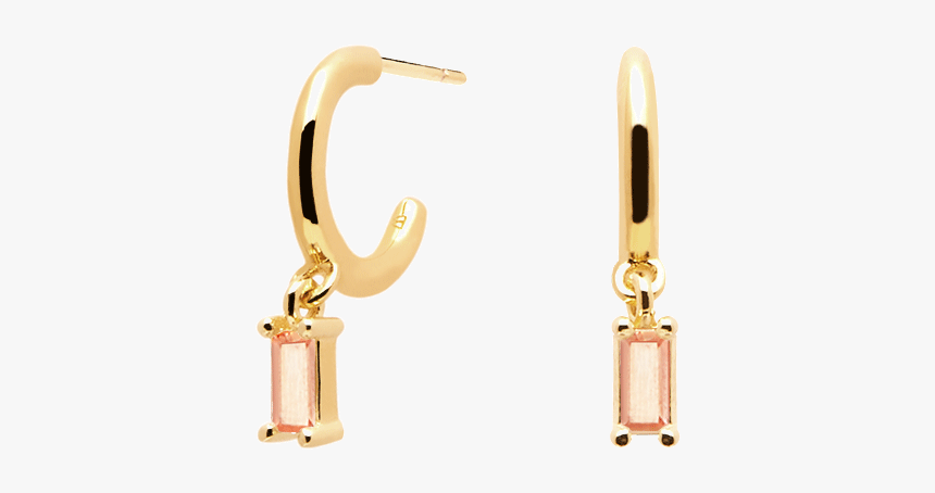 Peach Alia Gold Earrings - Earring, HD Png Download, Free Download