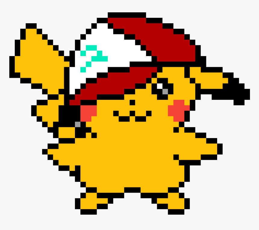 Pikachu With Hat Pixel Art HD Png Download Kindpng   291 2912309 Pikachu With Hat Pixel Art Hd Png Download 