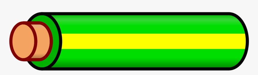 Wire Green Yellow Stripe - Green Wire Yellow Stripe, HD Png Download, Free Download