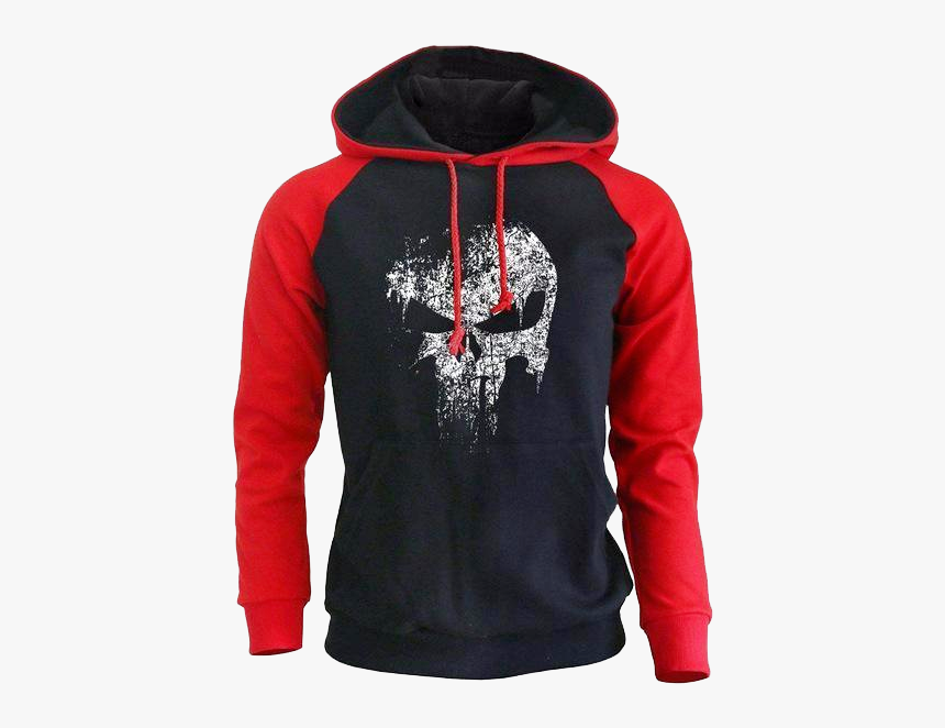 The Punisher Skull Hoodies - Punisher Red And Black Skull, HD Png Download, Free Download