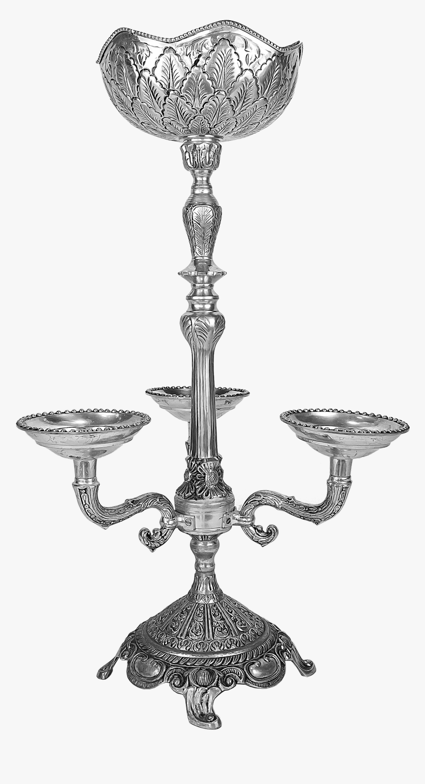 Silver Branch Candelabra - Illustration, HD Png Download, Free Download