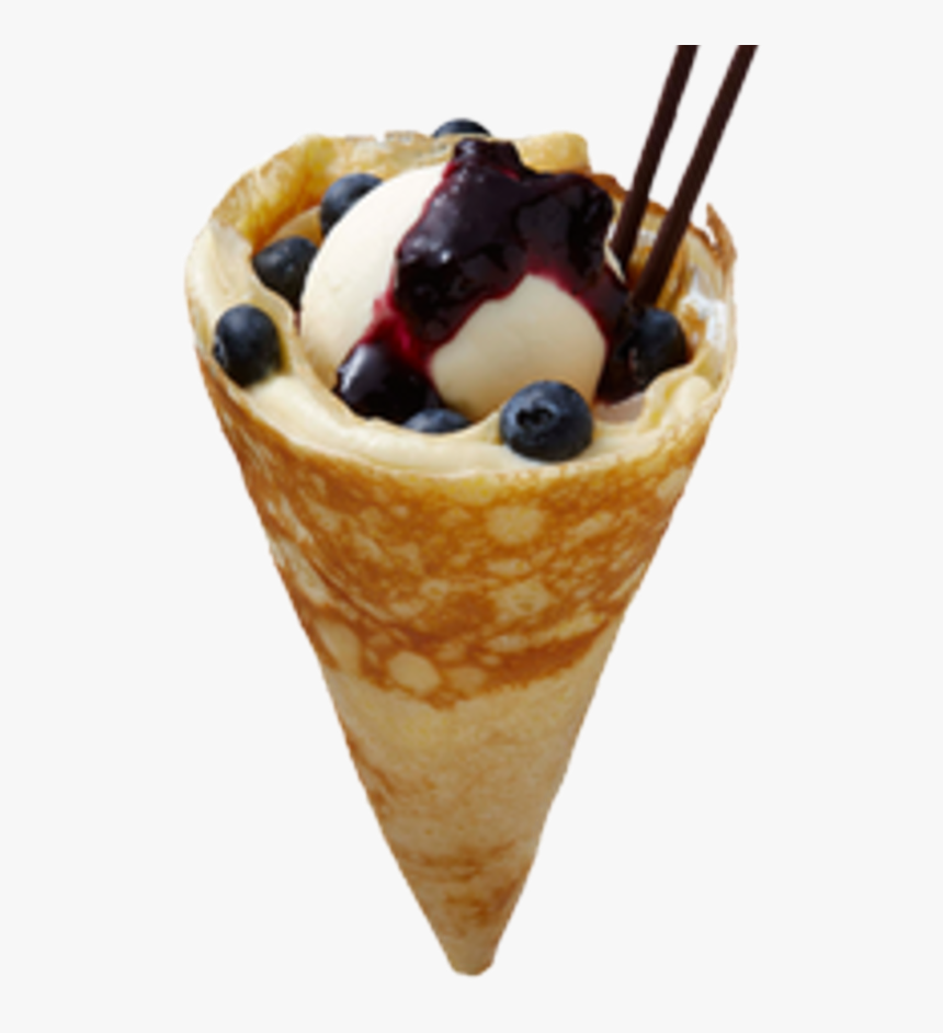 Ny Blueberry Crepe - Crepes And Cream Png, Transparent Png, Free Download