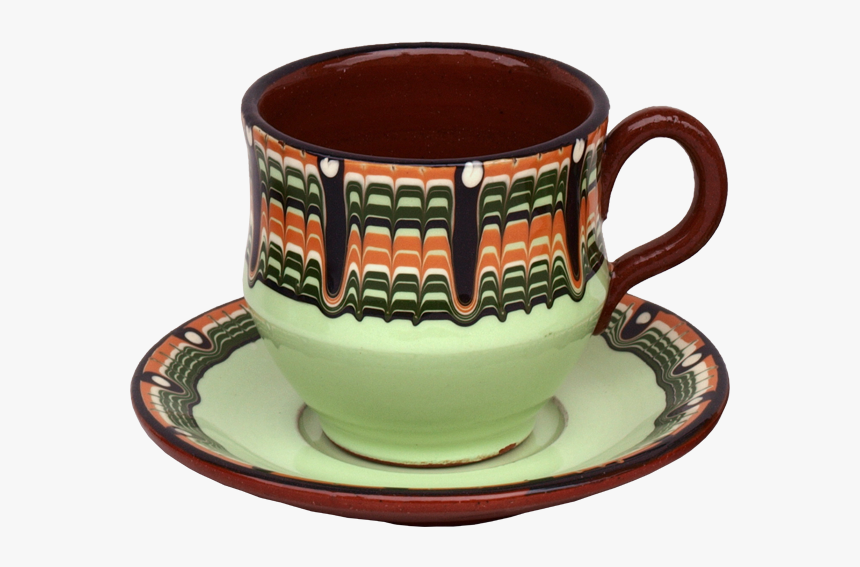 Pottery Tea Cup With Saucer - Saucer, HD Png Download, Free Download