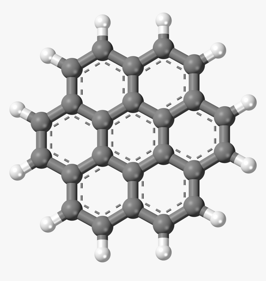 Coronene 3d Ball - Quinoline Molecule, HD Png Download, Free Download