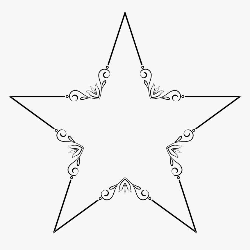 Star Photo Frame Transparent, HD Png Download, Free Download