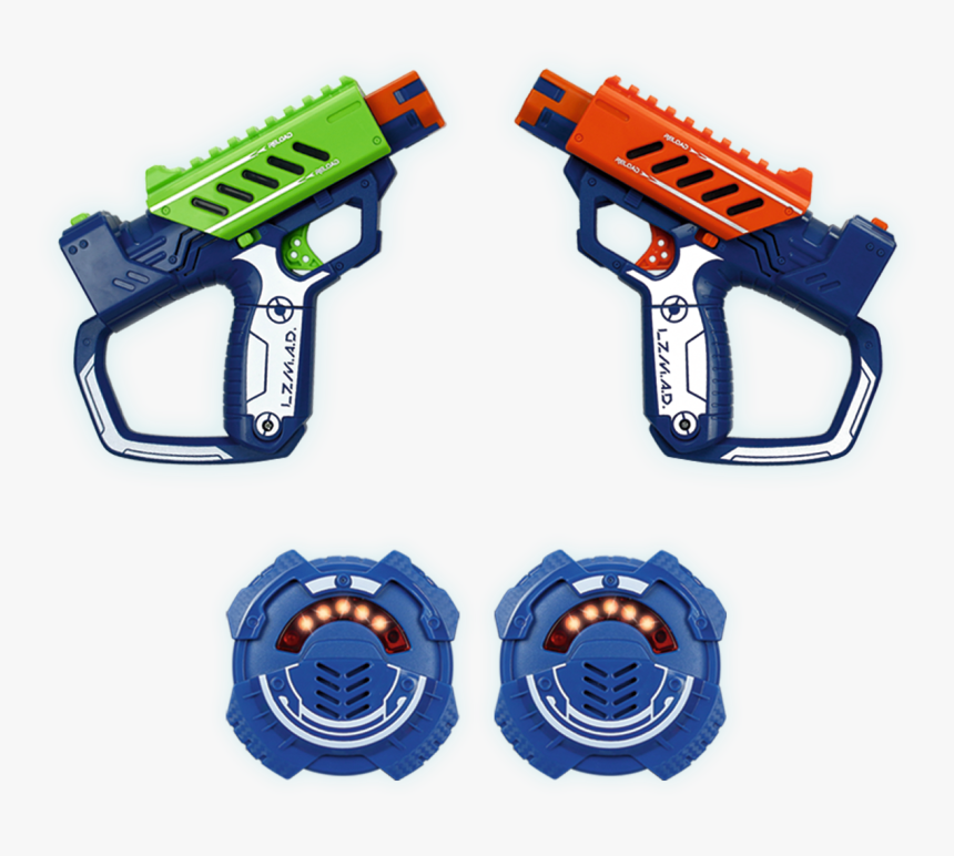 Lazer M - A - D - Battle Ops, Set De Dos Pistolas Básicas - Pistolas Lazer Mad, HD Png Download, Free Download