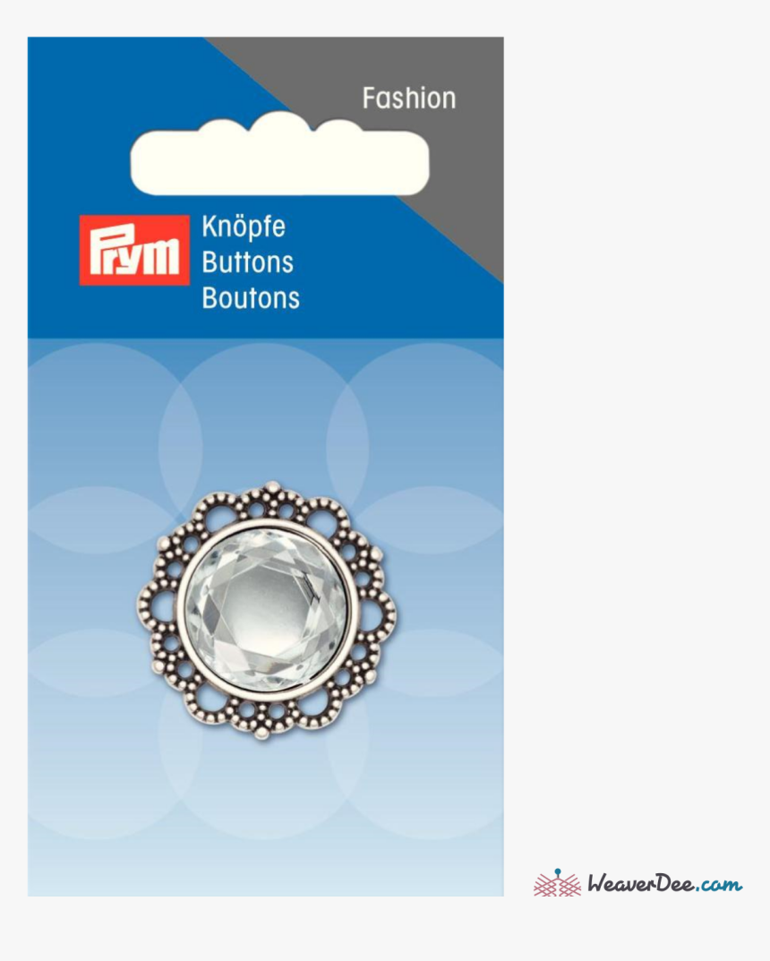 Silver With Rhinestone Centre Button - Prym, HD Png Download, Free Download