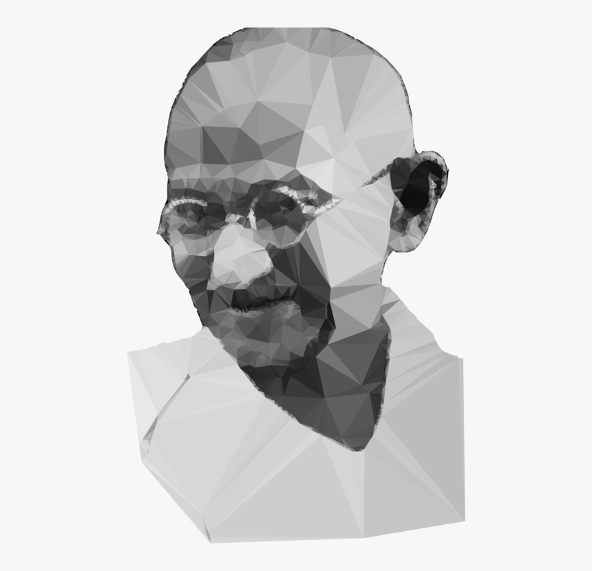 Monochrome,head,black And White - Gandhi Jayanti Text Png, Transparent Png, Free Download