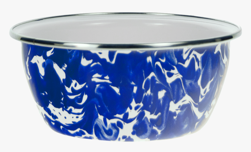 Cb61 Cobalt Blue Swirl Salad Bowl - Blue And White Porcelain, HD Png Download, Free Download