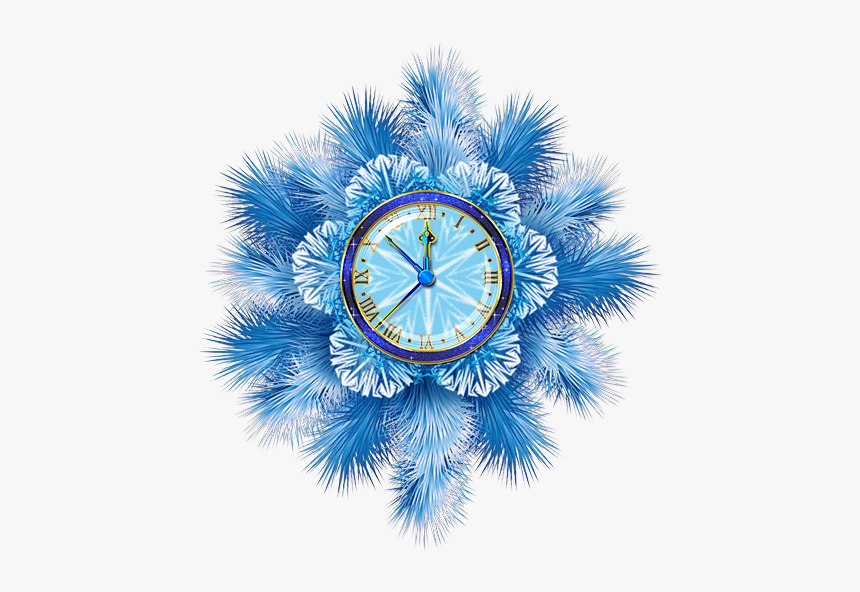 Christmas Blue Clock Png, Transparent Png, Free Download