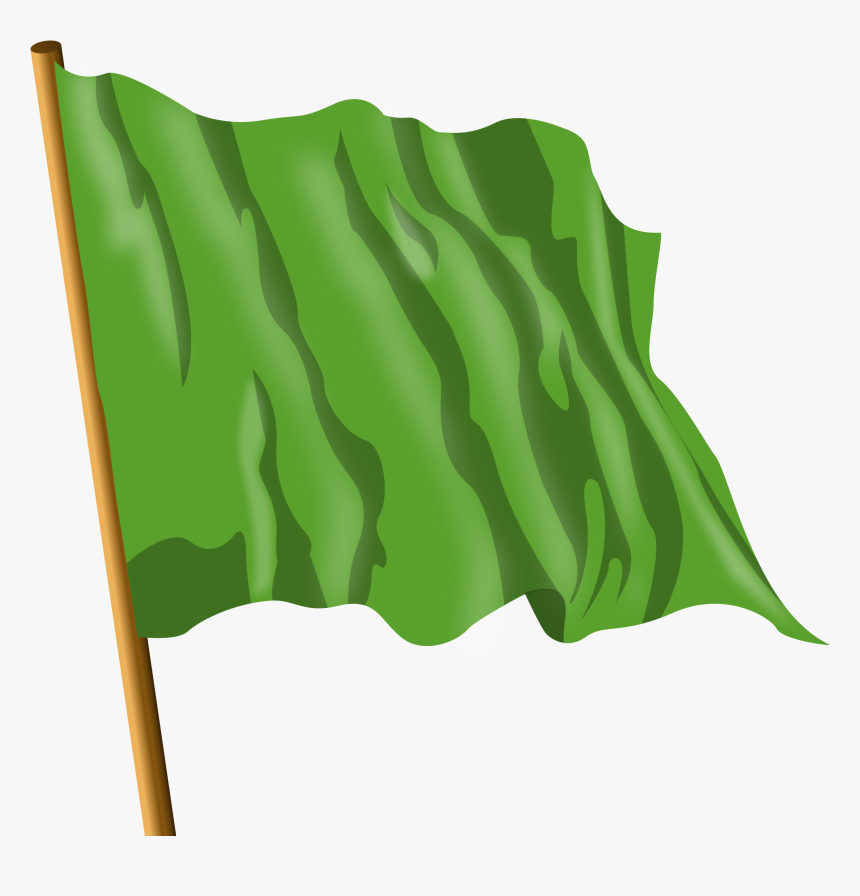 Waving Green Flag Gif, HD Png Download, Free Download