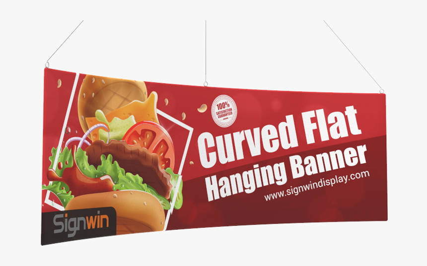 Curved Flat Hanging Banner Custom Printing For Conventions - Banner, HD Png Download, Free Download