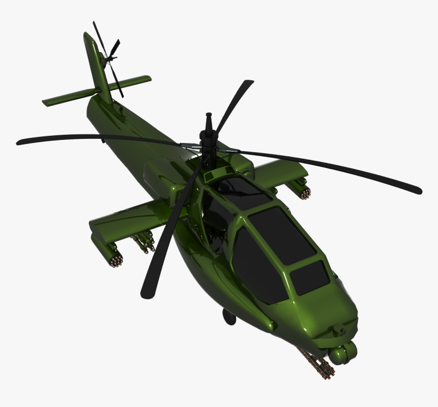 Helicóptero Apache 3d - Helicopter Rotor, HD Png Download, Free Download