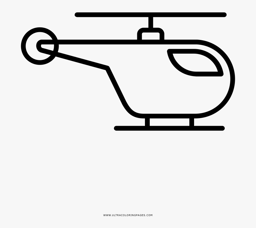 Helicopter Coloring Page - Helicopter Rotor, HD Png Download, Free Download