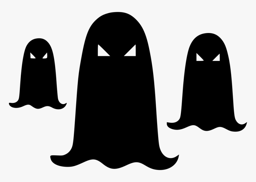 Halloween Black Ghost Halloween Ghost Group Ghost - Black Halloween Icon Png, Transparent Png, Free Download