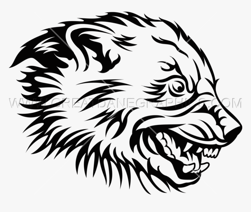 Black And White Wolverine Animal Clipart , Png Download - Drawings Of Wolverines The Animal, Transparent Png, Free Download