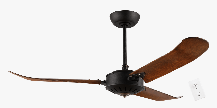 Dark Wood Black Ceiling Fan, HD Png Download, Free Download