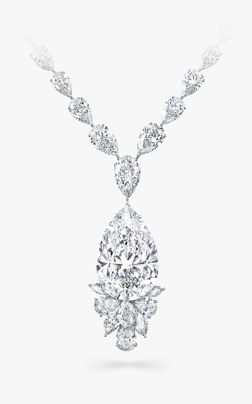 Graff Necklace Pear Shaped White Diamond, HD Png Download, Free Download