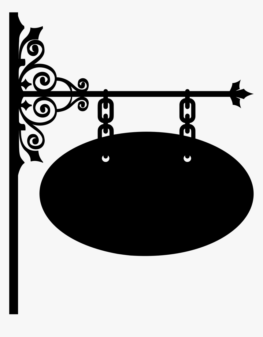 Ornate Decorative Wrought Sign Wrought Iron Sign Clipart Hd Png Download Kindpng