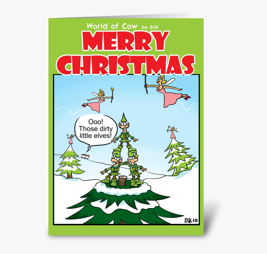 Dirty Little Elves Christmas Card Greeting Card - Dirty Christmas Cards, HD Png Download, Free Download