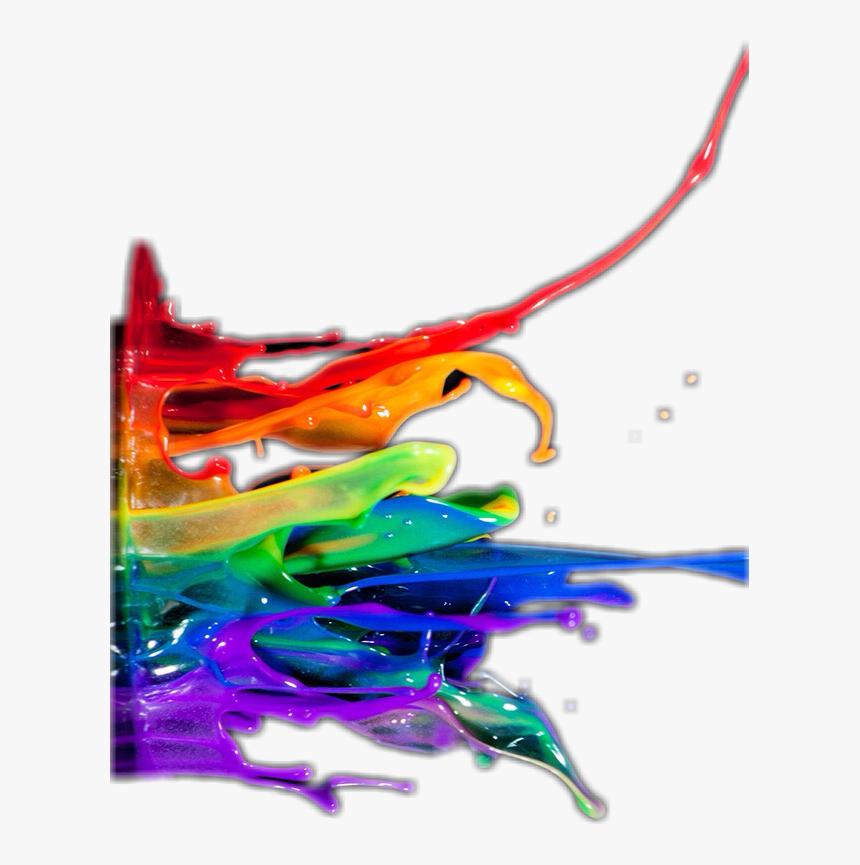 Clip Black And White Pride Paint Freetoedit - Rainbow Paint Splash, HD Png Download, Free Download