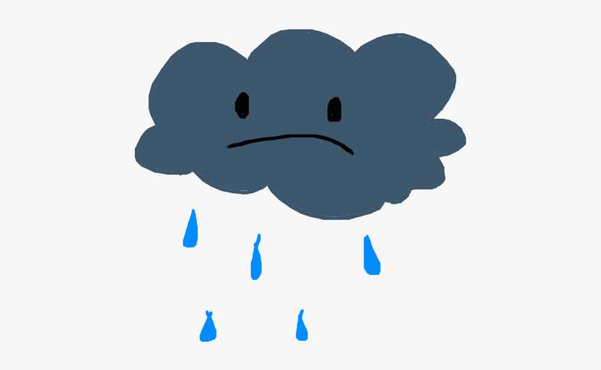 Sad Transparent Cloud - Cloud Cartoon Sad, HD Png Download, Free Download