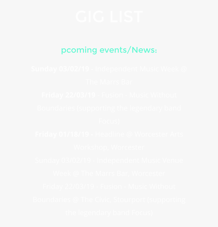 Gig List Pcoming Events/news - Ivory, HD Png Download, Free Download