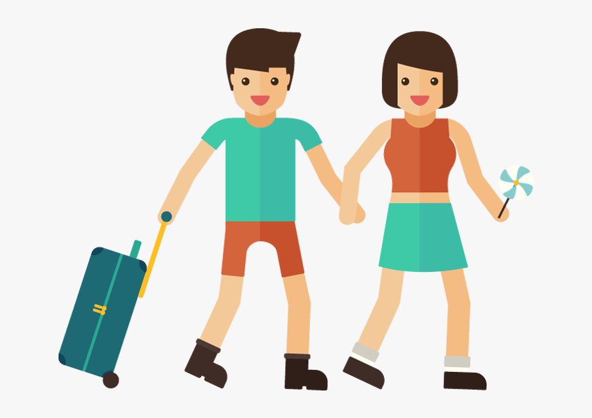 Portfolio Designshop Cute Boy And Girl Together - Travel Boy Png, Transparent Png, Free Download