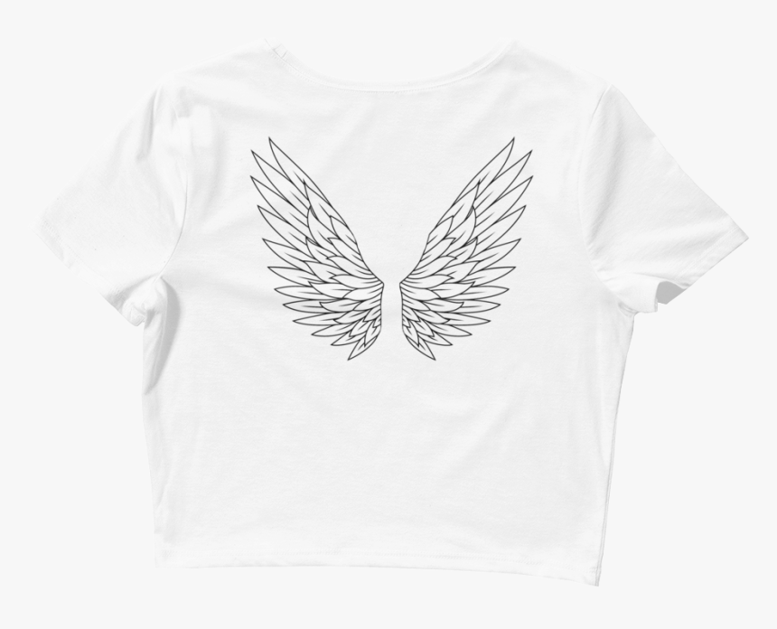 Spiritual Boss Lady With Back Angel Wings Crop Tee - Damselfly, HD Png Download, Free Download