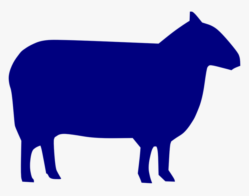 Free Vector Graphic - Blue Sheep Silhouette, HD Png Download, Free Download