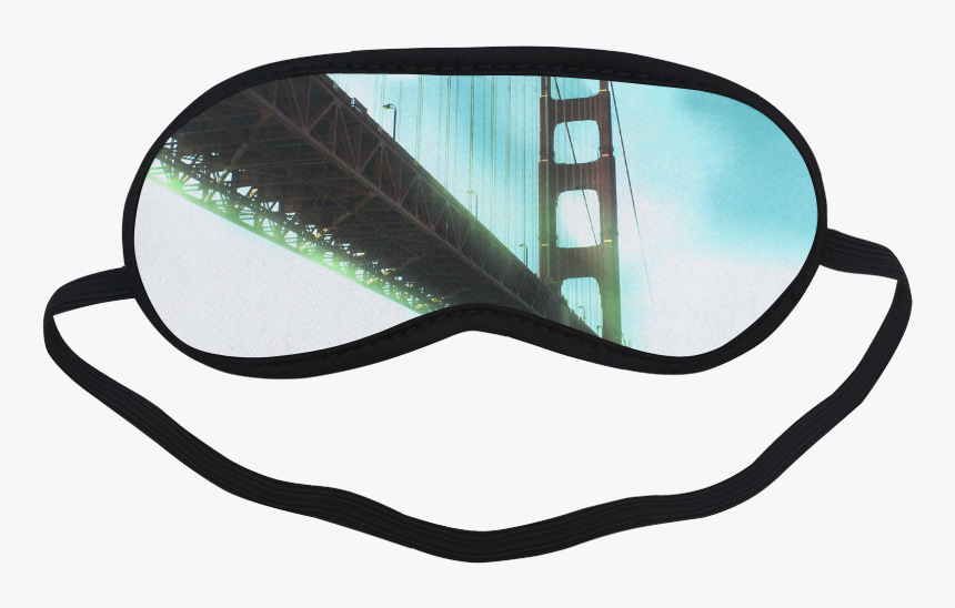 Green Bokeh Golden Gate Bridge Sleeping Mask - Transparent Sleeping Mask Cartoon, HD Png Download, Free Download