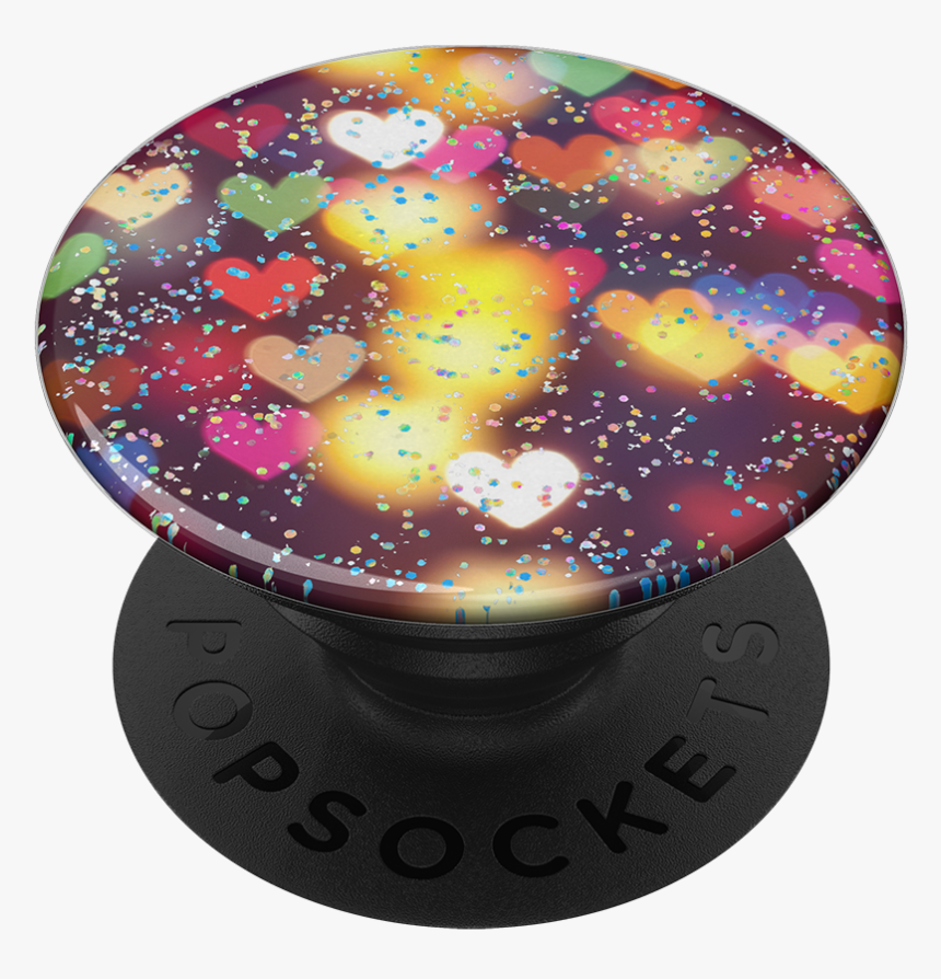 Glitter Bokeh Hearts, Popsockets - Popsocket Bokeh Hearts, HD Png Download, Free Download