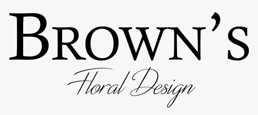 Brown"s Floral Design - Calligraphy, HD Png Download, Free Download